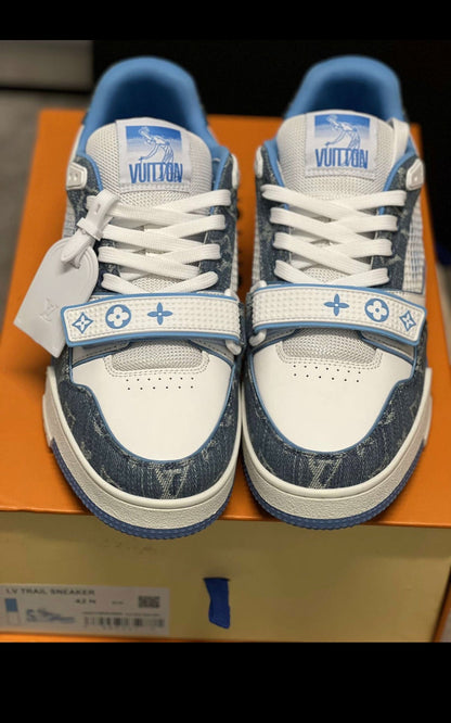 Sneakers Lv Velcro strap bleu   facture