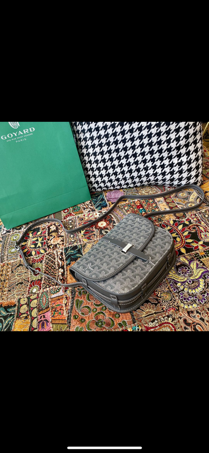 Sac Belvédère  vintage leather grey facture