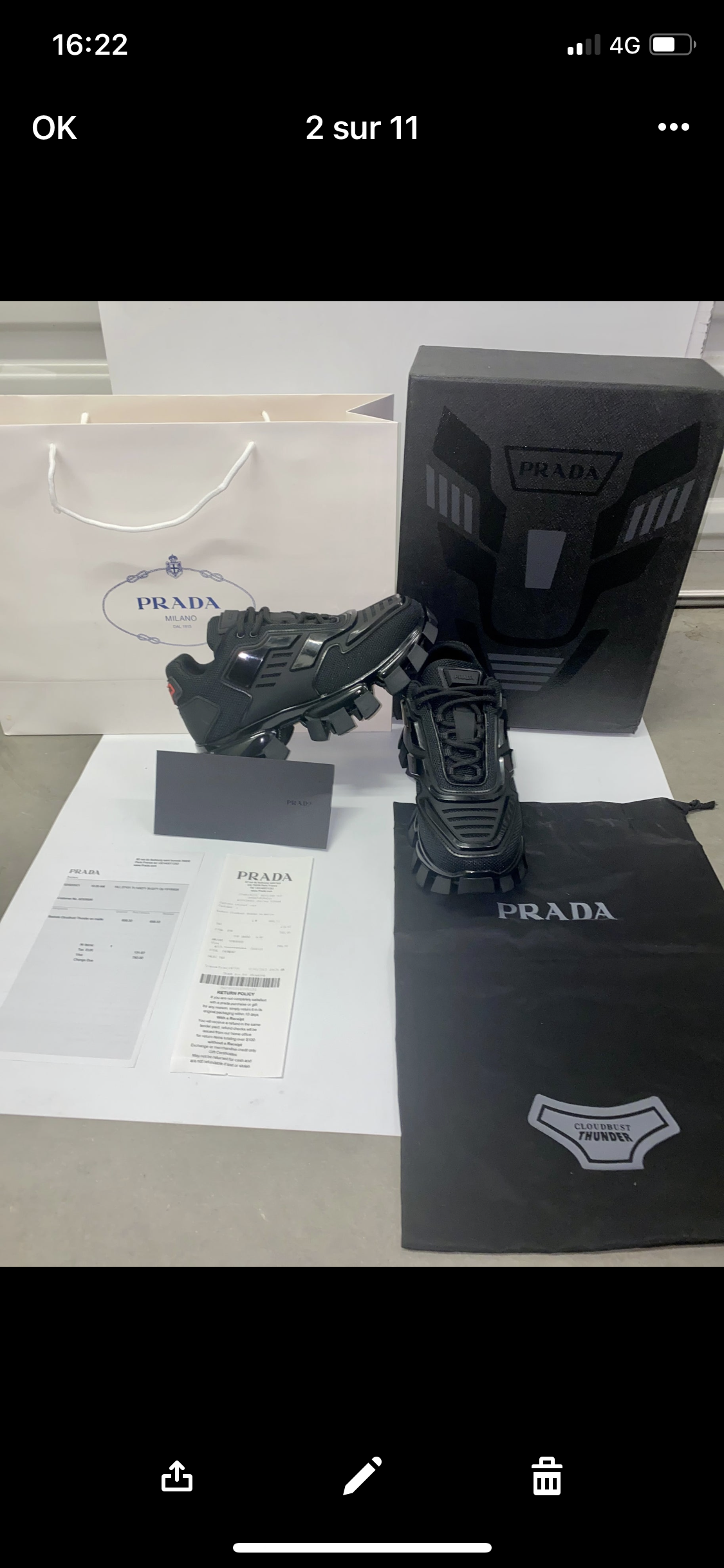 Sneakers  Prd cloudbust noir facture