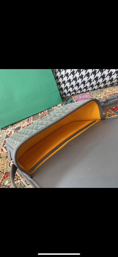 Sac Belvédère  vintage leather grey facture