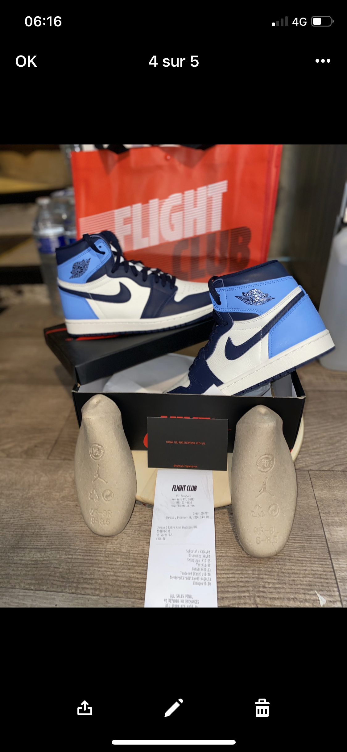 AJ 1 obsidian flight club authentification ✔️ 1:1 facture