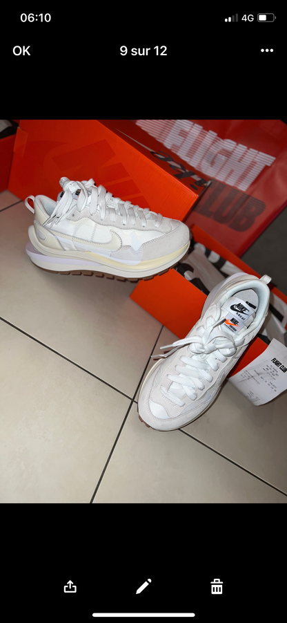 Sacai white vapporwaffle Flight club Authentification ✔️Facture