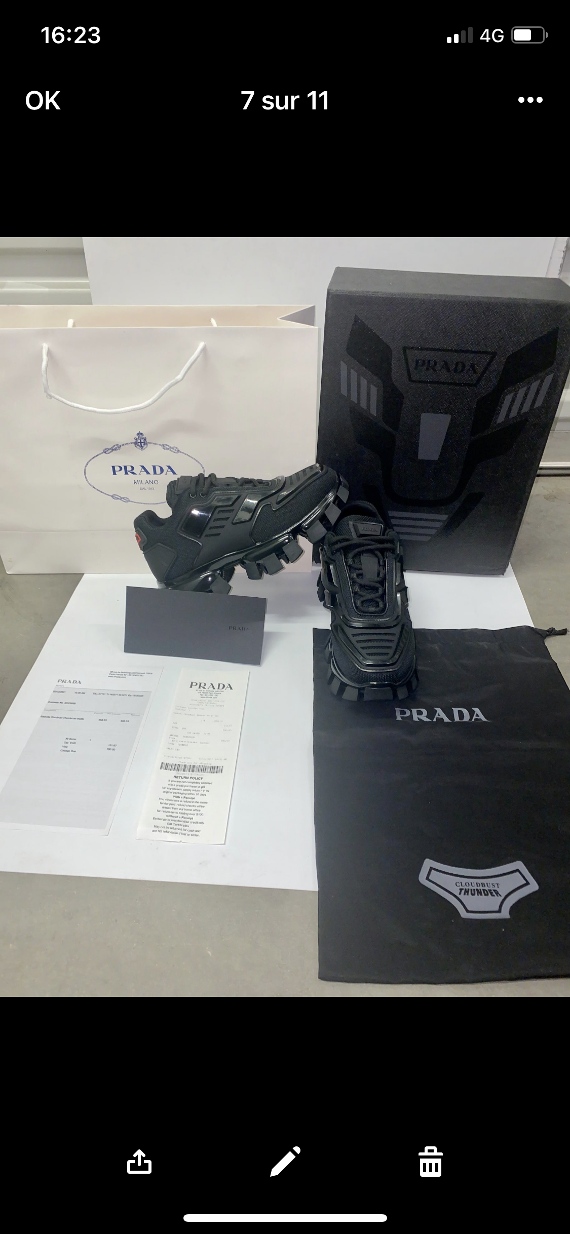 Sneakers  Prd cloudbust noir facture