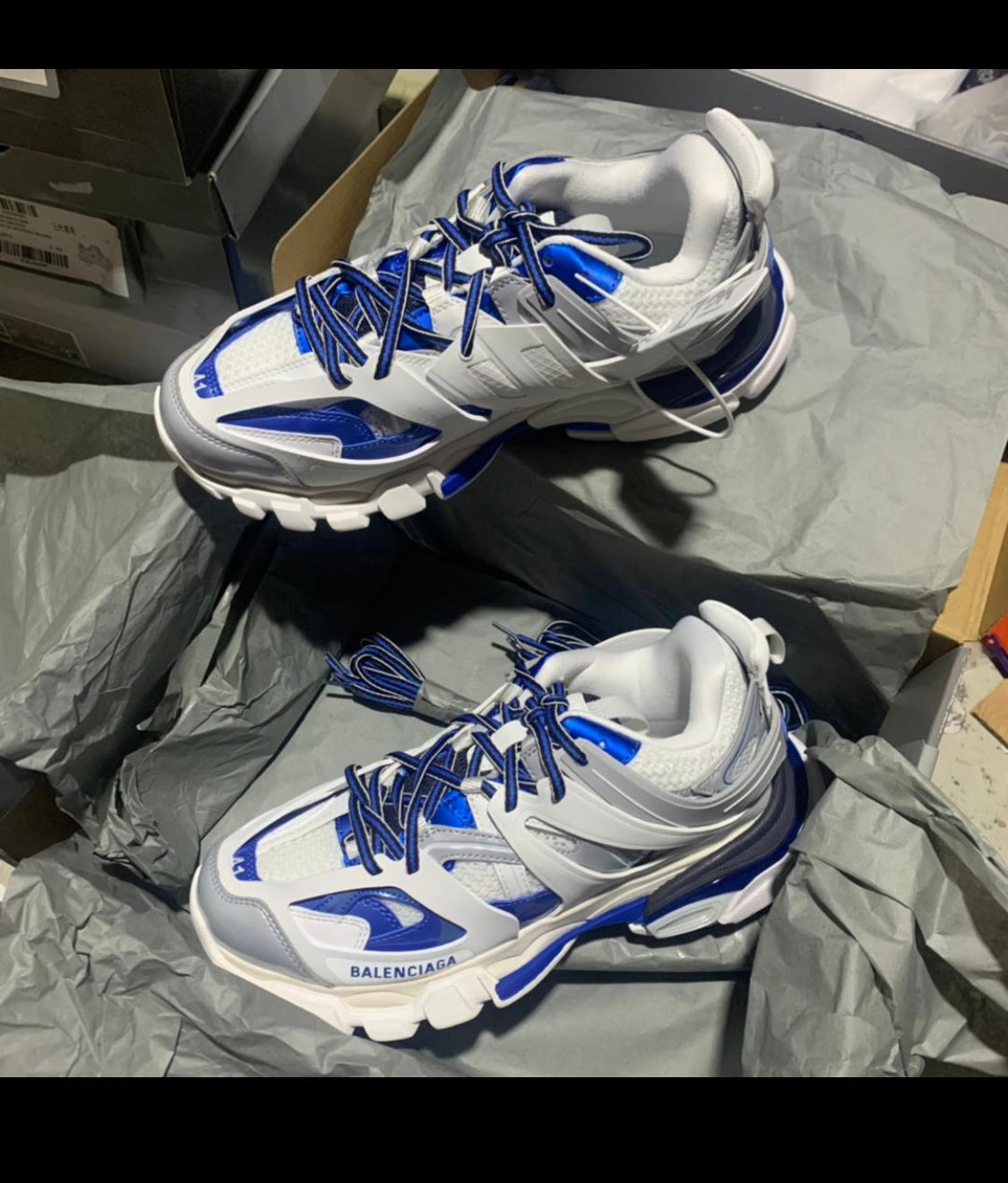 Blncg track blanc/bleu facture