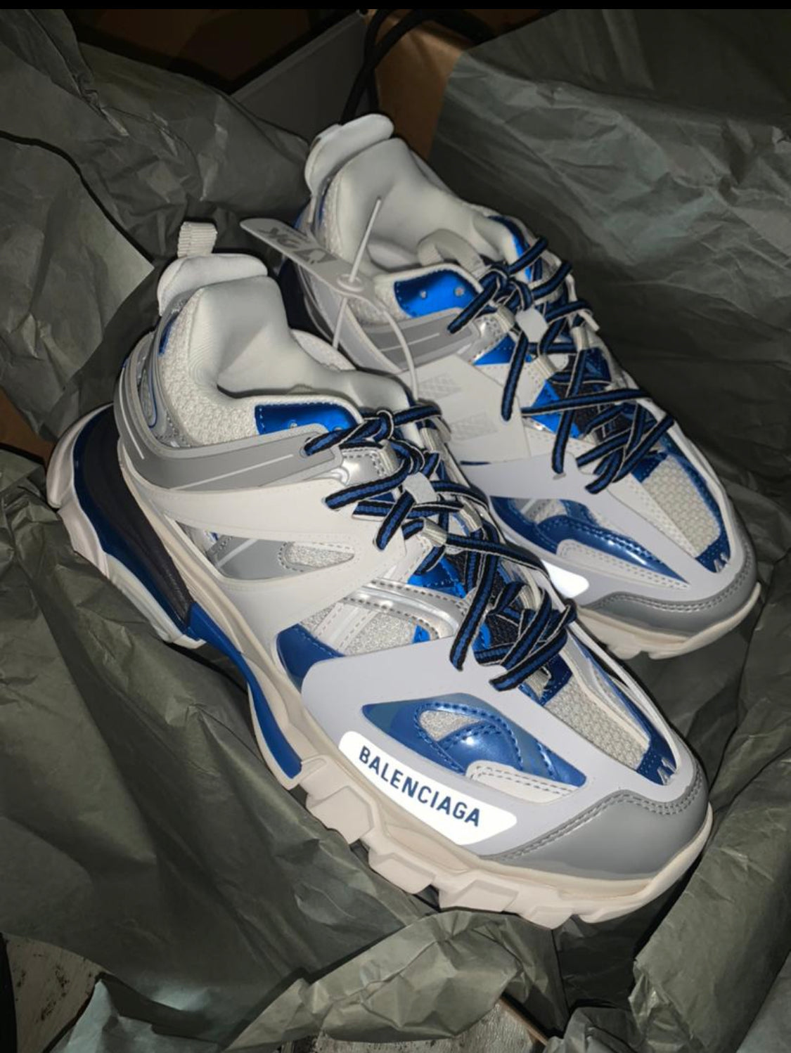 Blncg track blanc/bleu facture