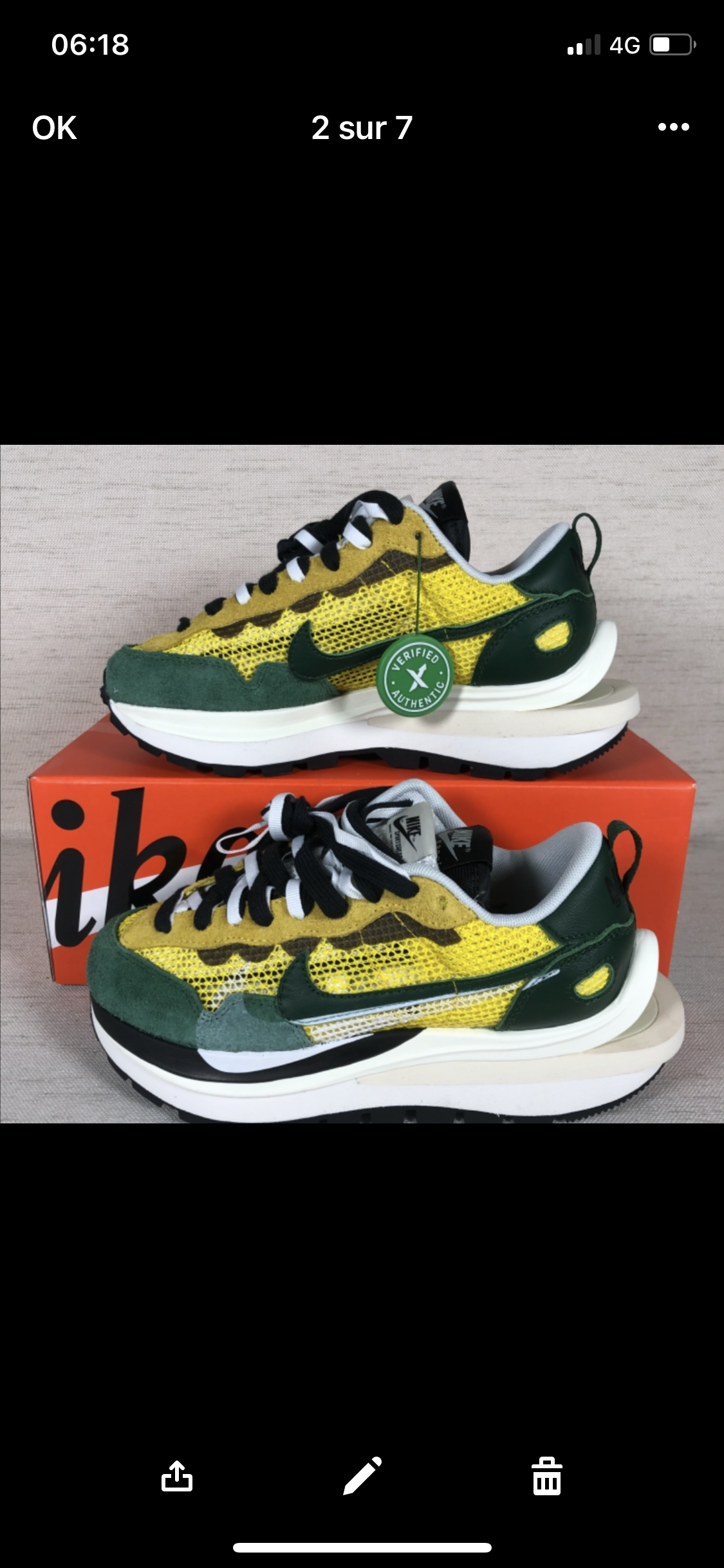 Vaporwaffle Sacai Tour Yellow Stadium Green facture flight club Authentification 1:1 ✔️