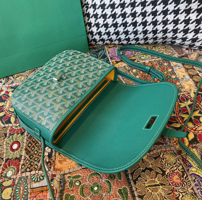 Belvedere green leather bag invoice