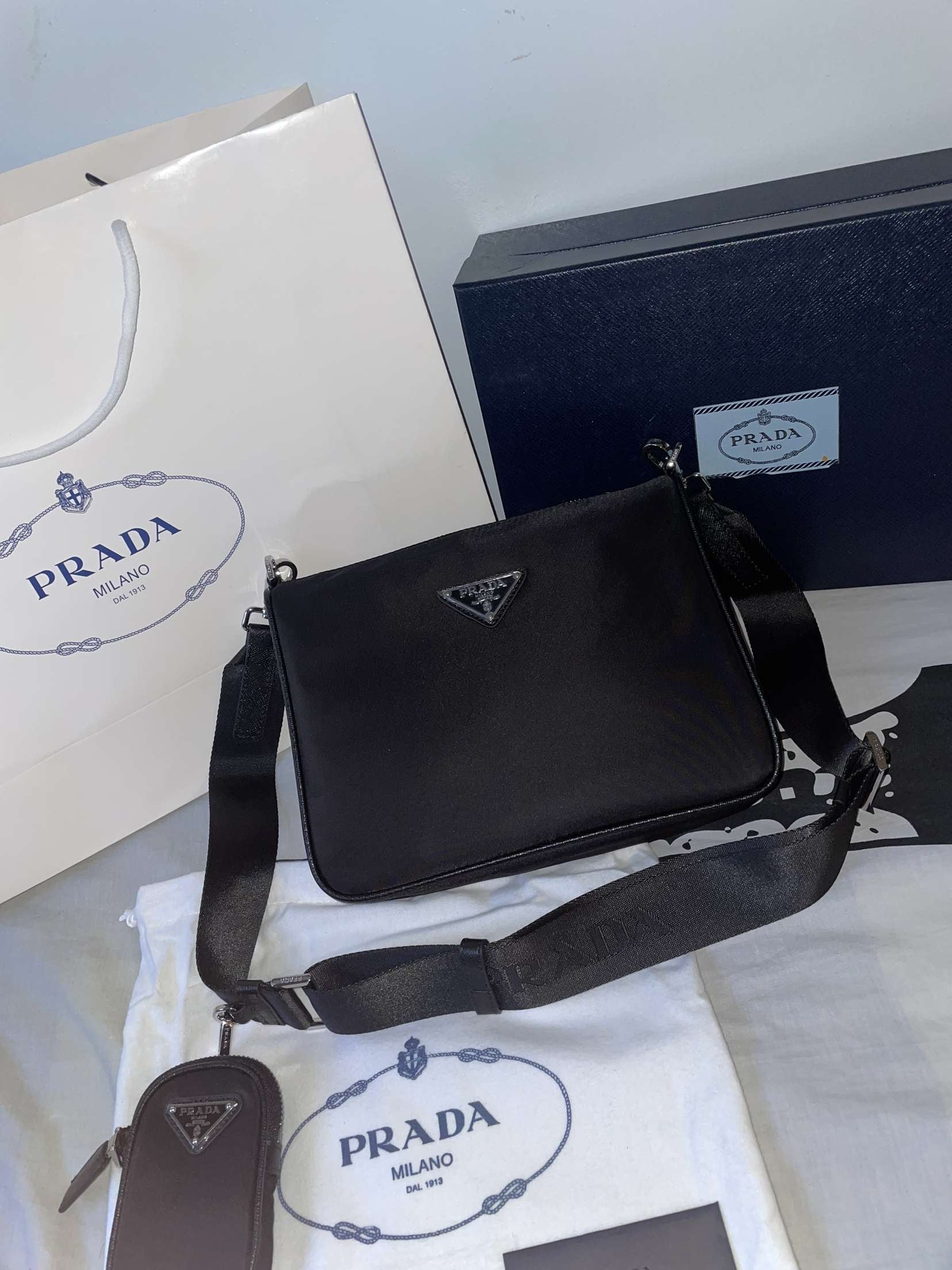 Black nylon PRD bag invoice