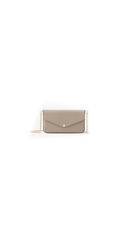 Pochette felicie cuir épi facture