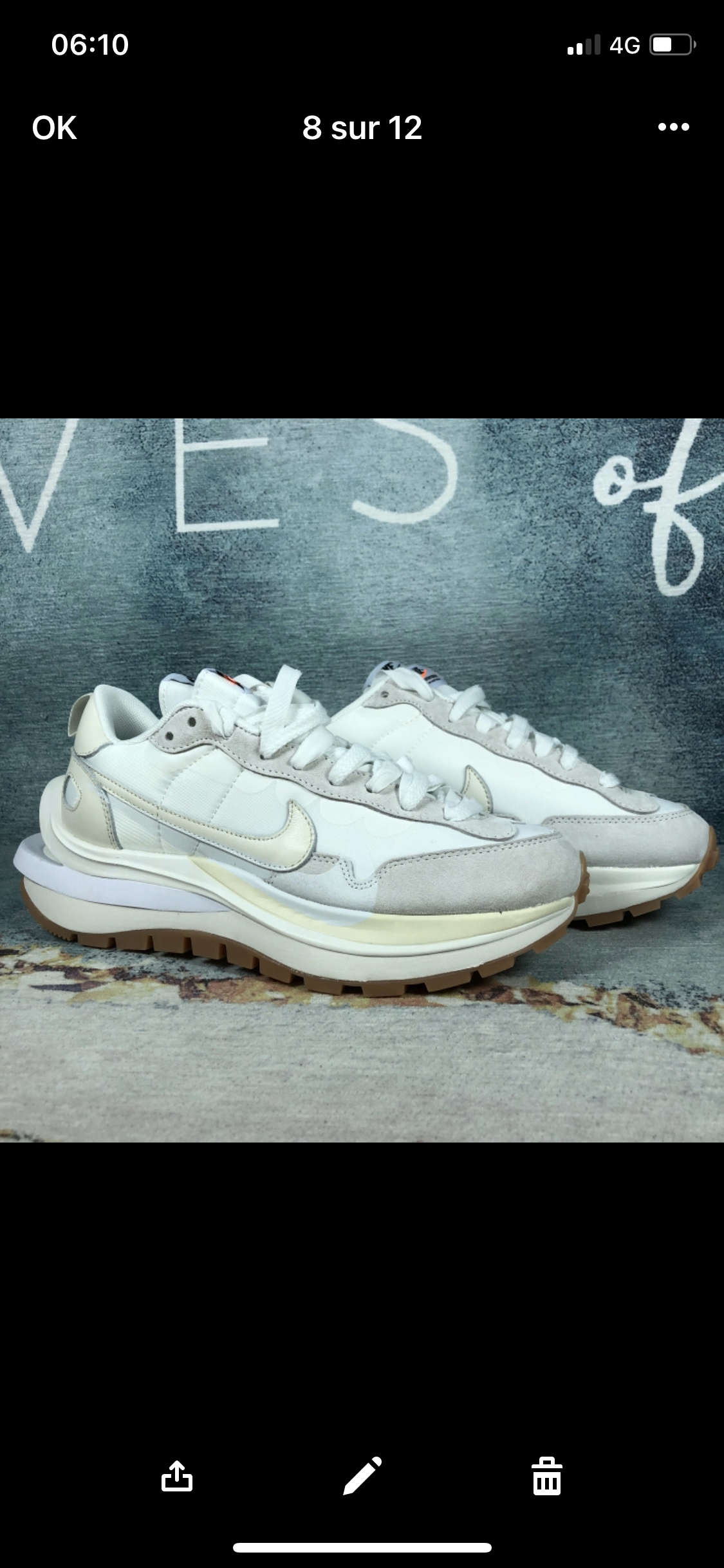 Sacai white vapporwaffle Flight club Authentification ✔️Facture