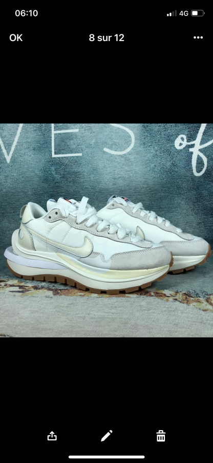 Sacai white vapporwaffle Flight club Authentification ✔️Facture