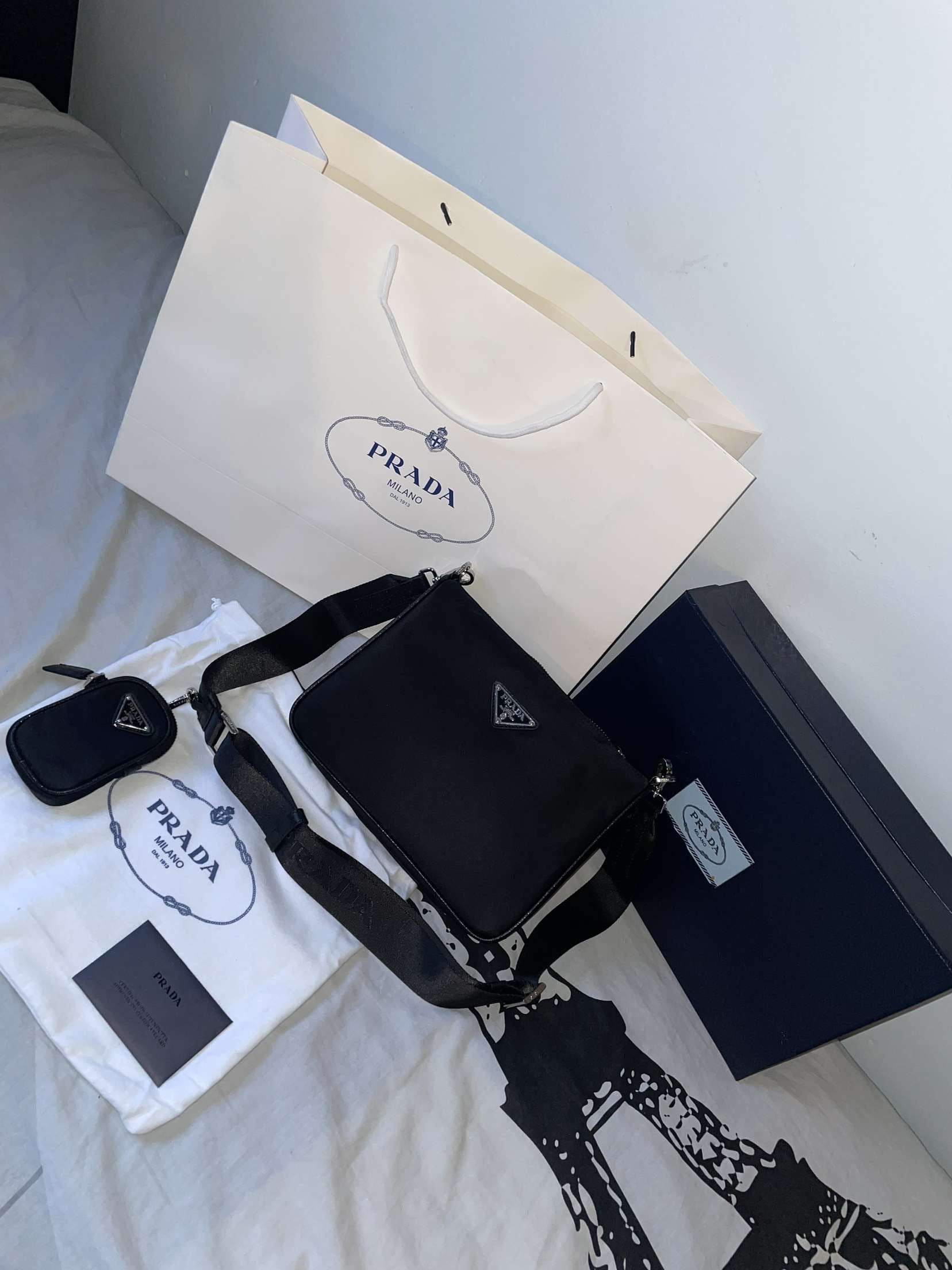Black nylon PRD bag invoice