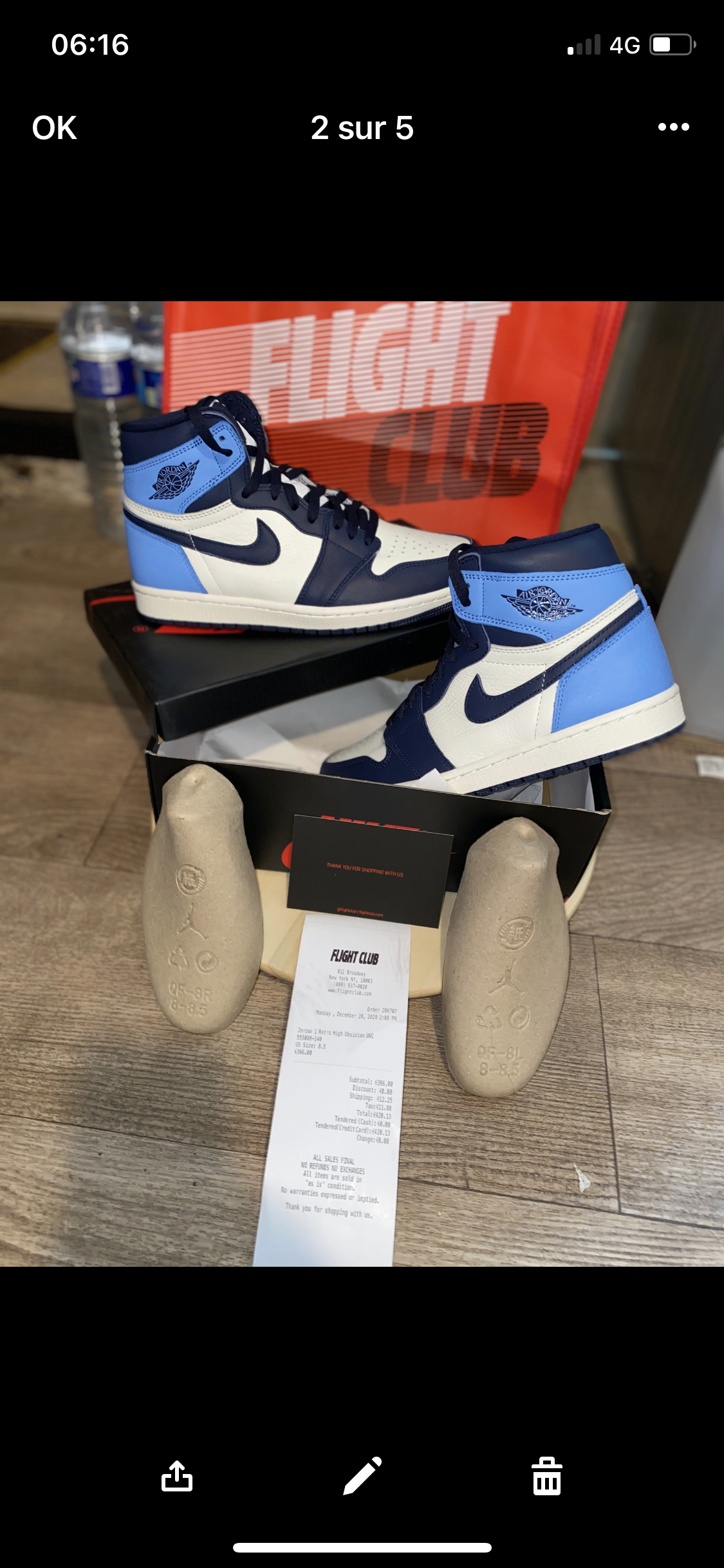 AJ 1 obsidian flight club authentification ✔️ 1:1 facture