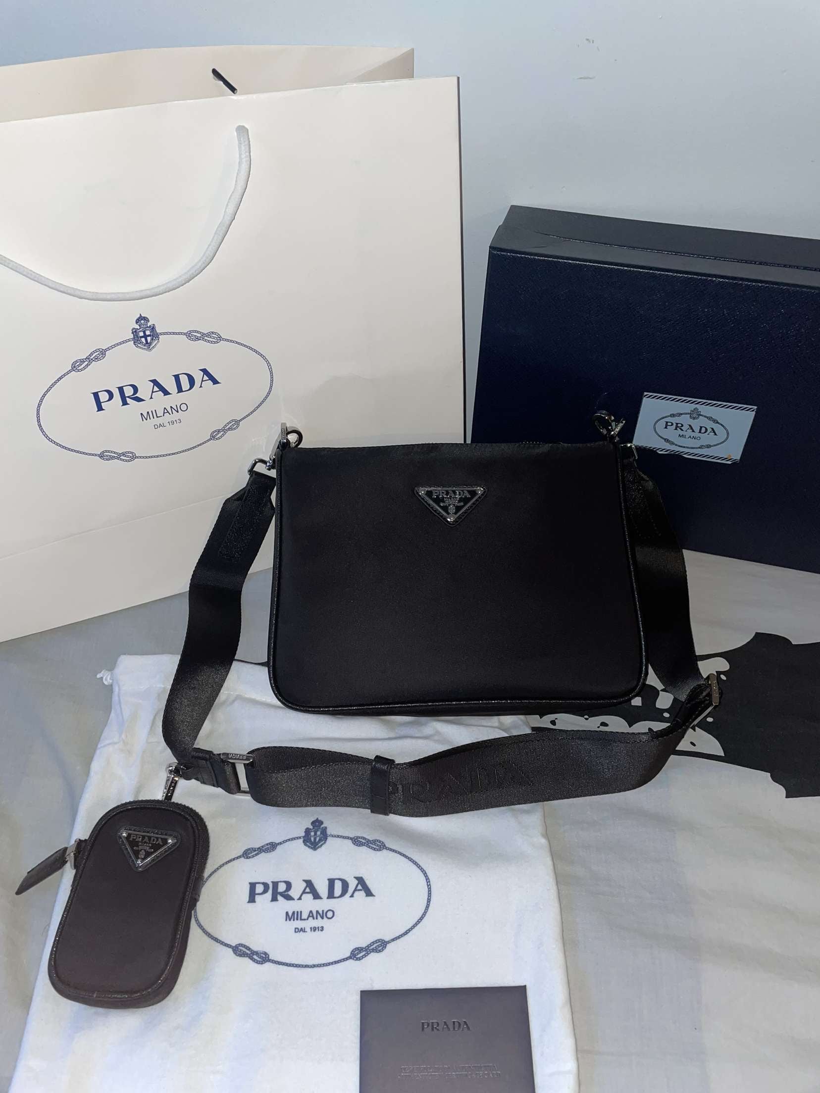 Black nylon PRD bag invoice