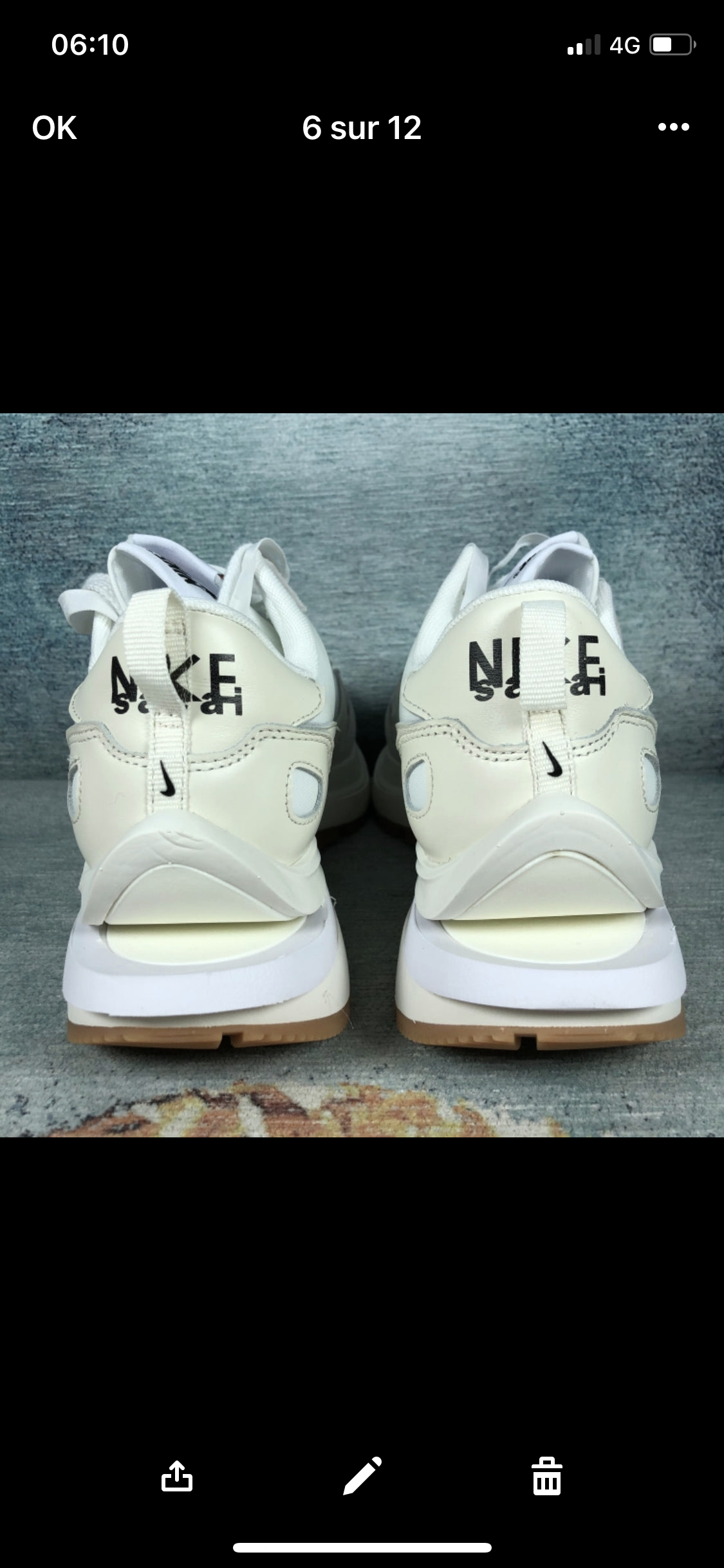 Sacai white vapporwaffle Flight club Authentification ✔️Facture