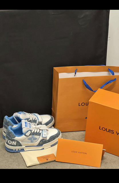 Sneakers Lv Velcro strap bleu   facture