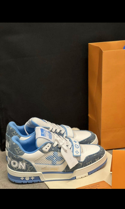 Sneakers Lv Velcro strap bleu   facture