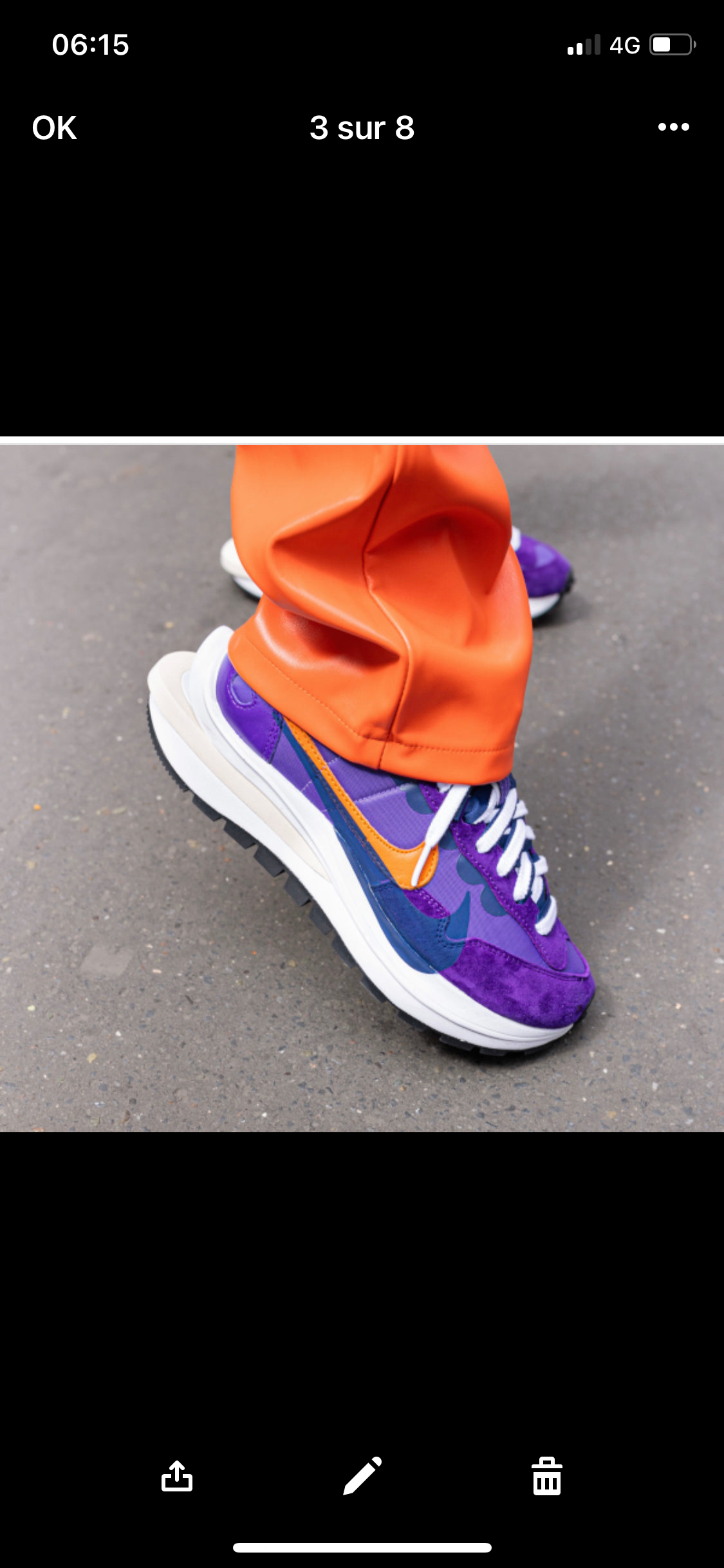Vaporwaffle Sacai Dark Iris facture stock X Authentification 1:1 ✔️