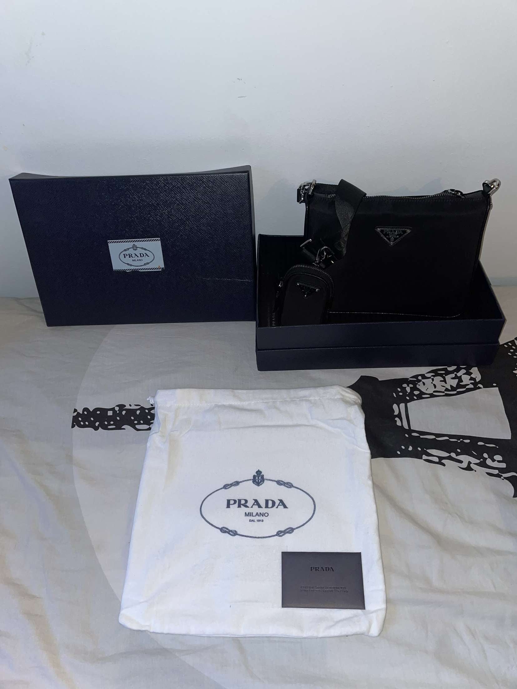 Black nylon PRD bag invoice