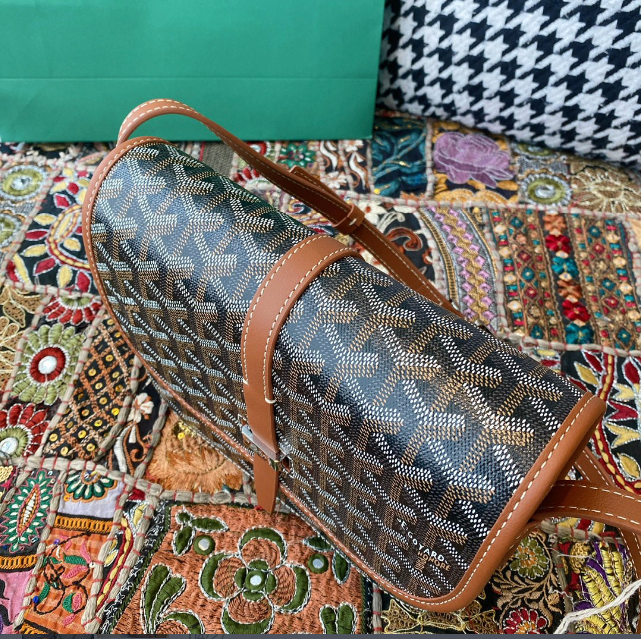 Sac Belvédère  vintage leather brown facture