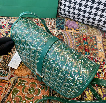 Belvedere green leather bag invoice