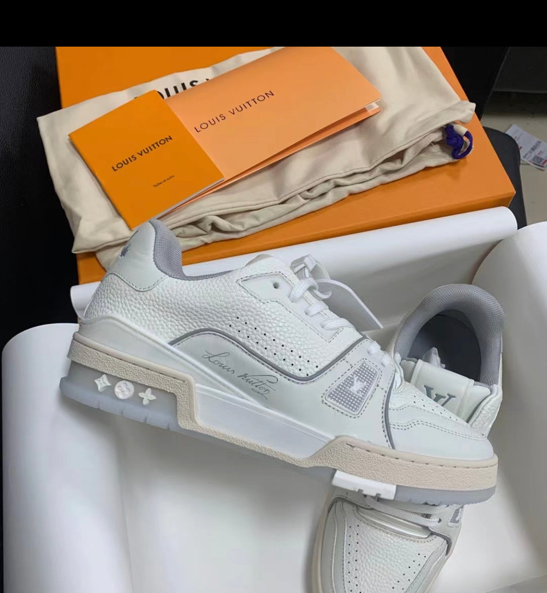 Sneakers Lv trainers monochrome facture