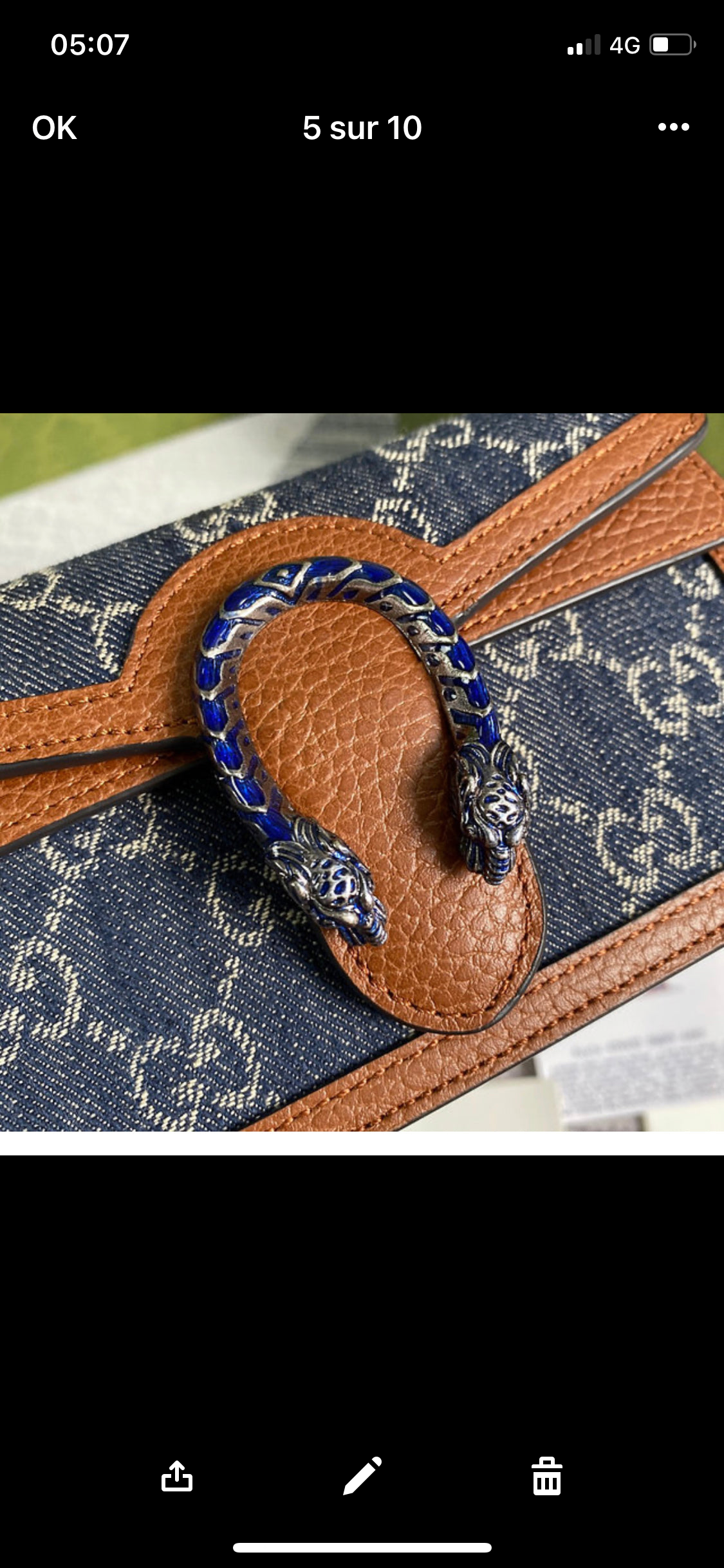 Sac à main Dionysus   Blue jean facture
