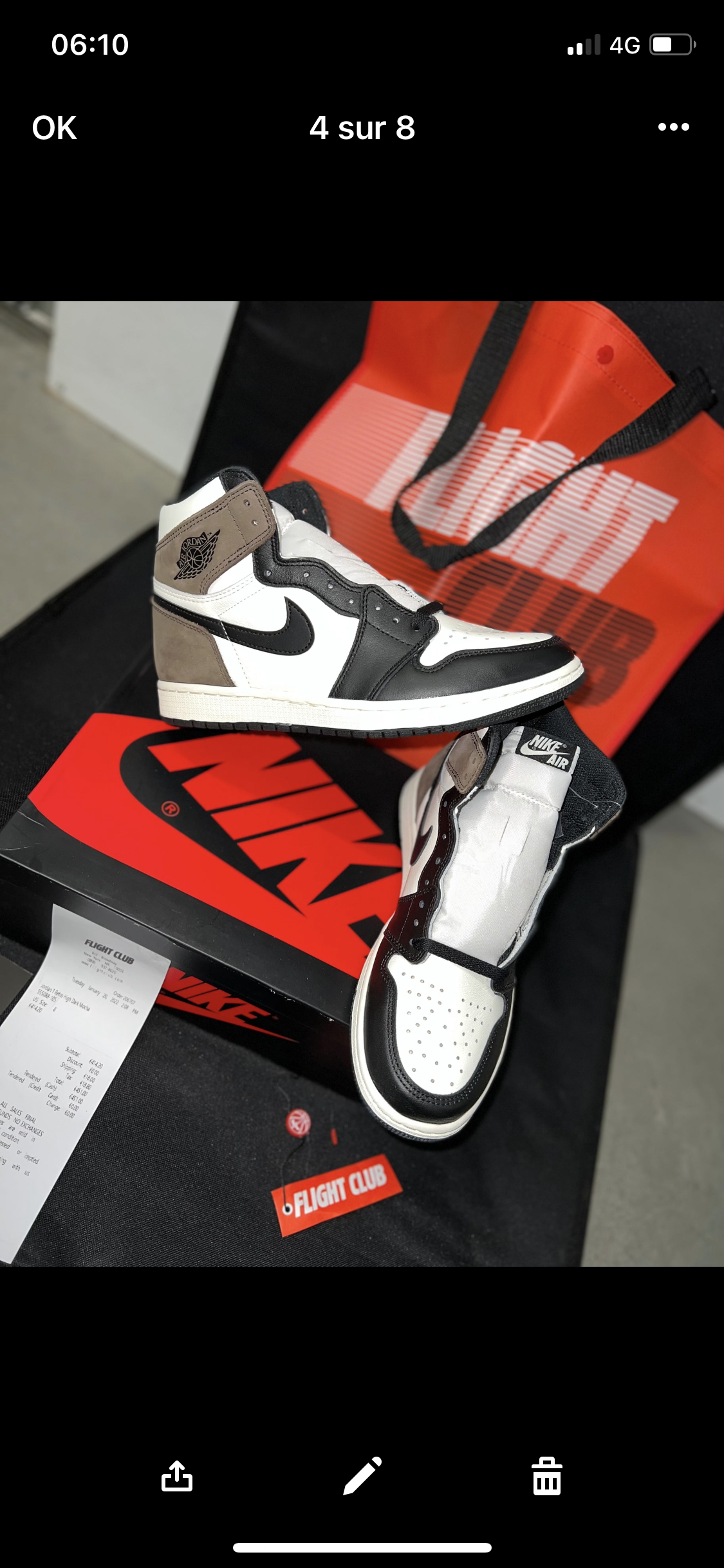 Jordan 1 Mocha Flight club Authentification ✔️ Facture