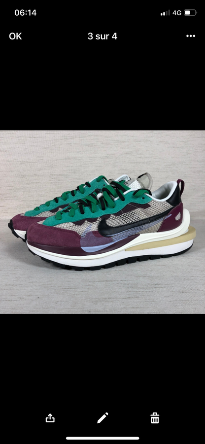 Vaporwaffle Sacai Villain Red Neptune Green stock X Authentification 1:1 ✔️  facture