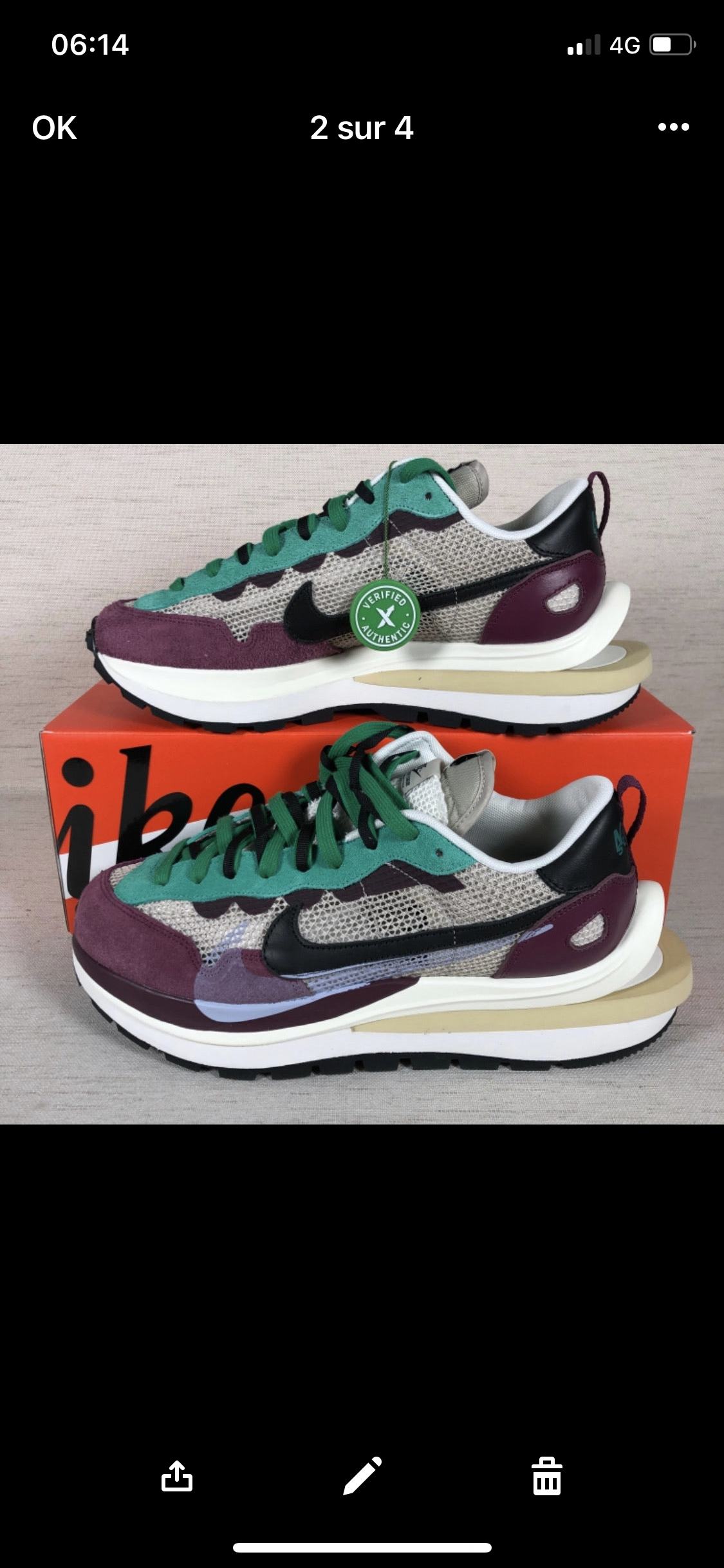 Vaporwaffle Sacai Villain Red Neptune Green stock X Authentification 1:1 ✔️  facture