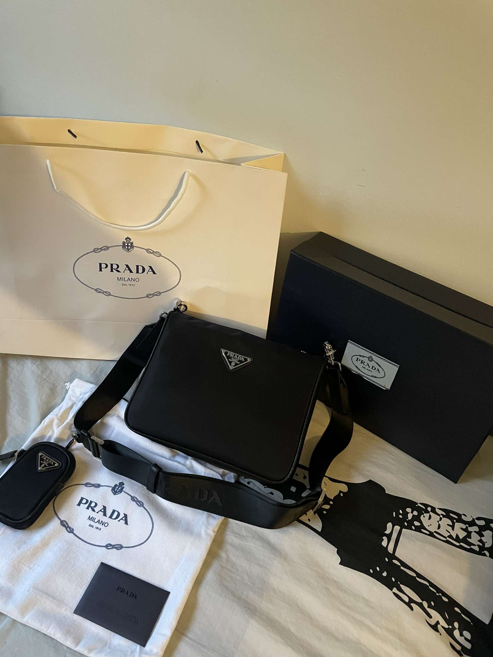 Black nylon PRD bag invoice