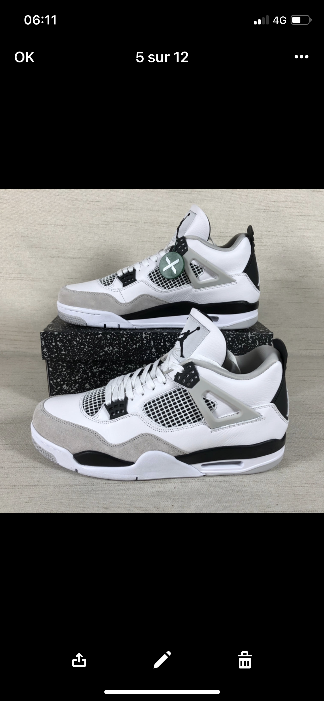 AJ military  black stock X Authentification 1:1 ✔️ Facture