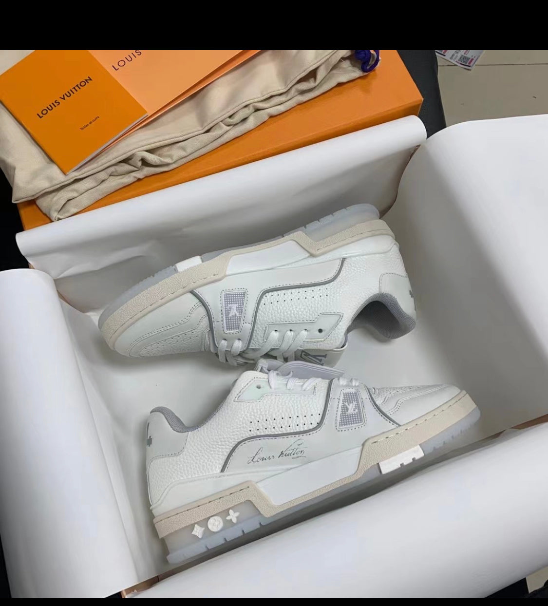 Sneakers Lv trainers monochrome facture