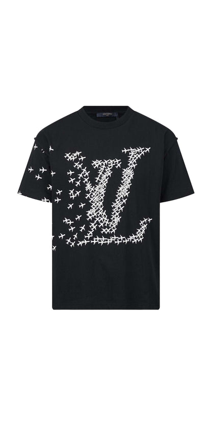 T shirt Lv aviateur noir