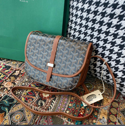 Sac Belvédère  vintage leather brown facture