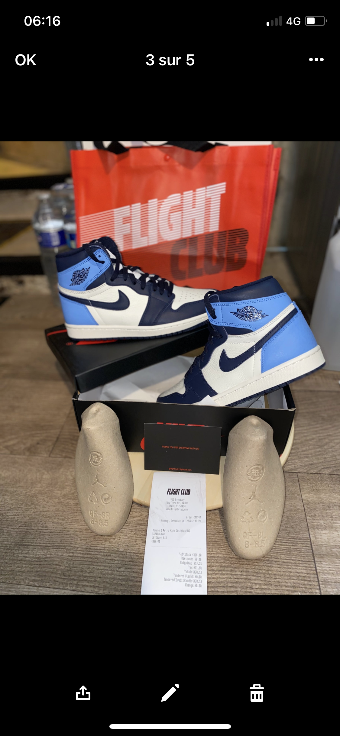 AJ 1 obsidian flight club authentification ✔️ 1:1 facture