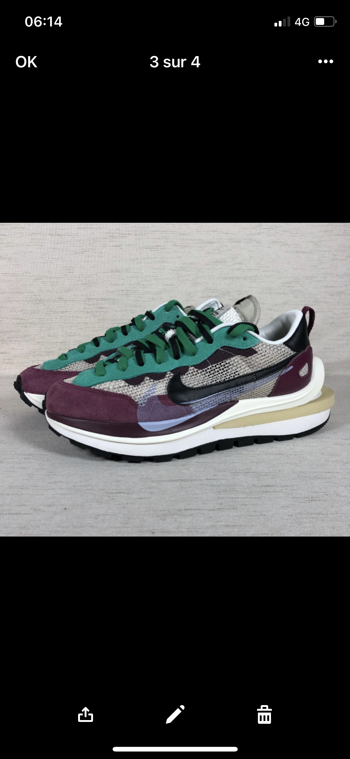 Vaporwaffle Sacai Villain Red Neptune Green stock X Authentification 1:1 ✔️  facture