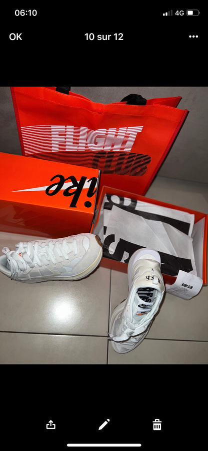 Sacai white vapporwaffle Flight club Authentification ✔️Facture