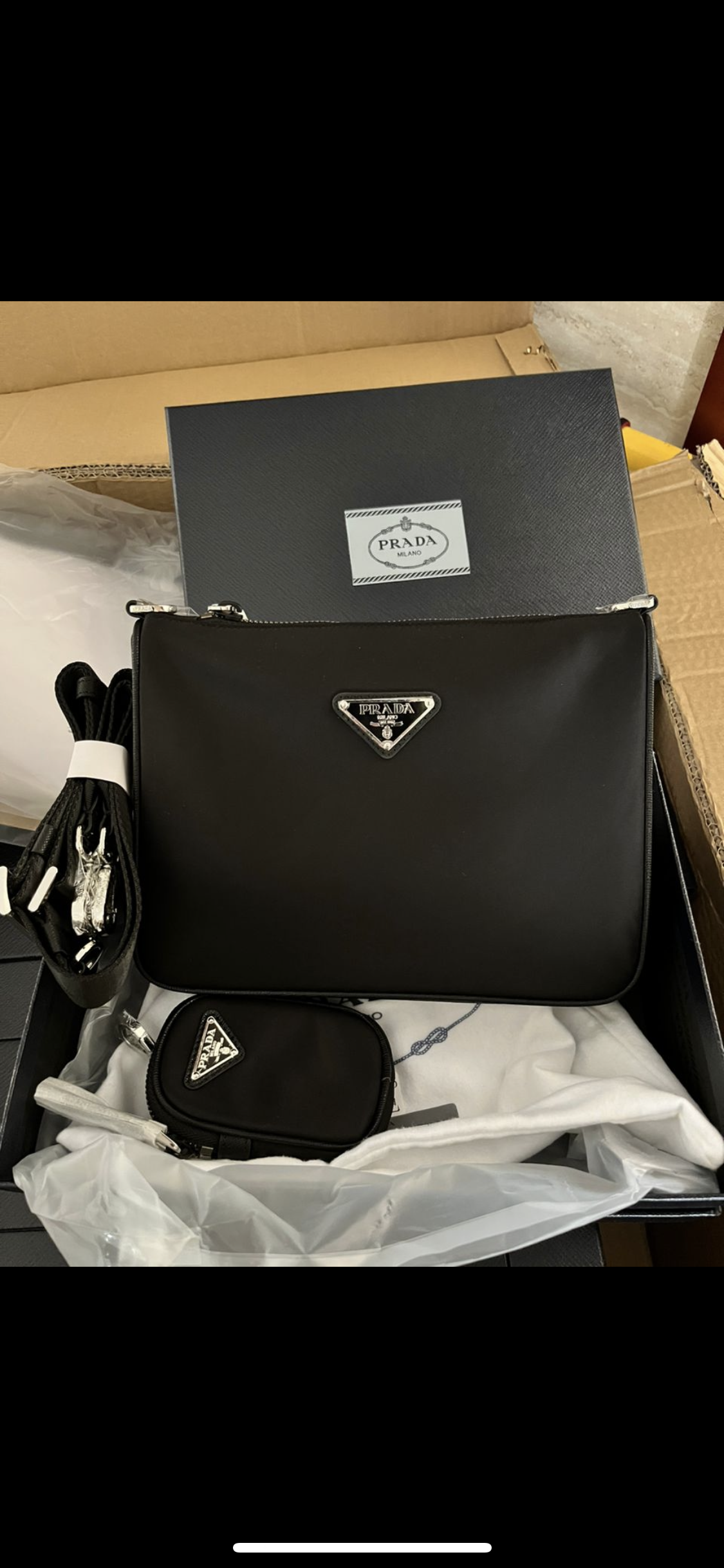 Black nylon PRD bag invoice