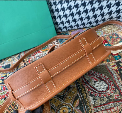 Sac Belvédère  vintage leather brown facture